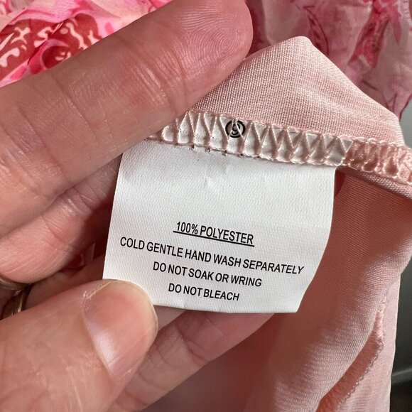 Hello Molly Aura Check Mini Dress Size US 2 Pink Floral Babydoll Chiffon - Picture 12 of 13